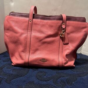 Coach Coral Leather Tote Bag